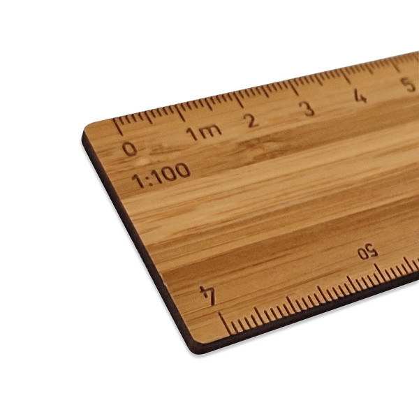 Standaard liniaal 160 30 mm 3 mm diverse houtsoorten | Gifthouse
